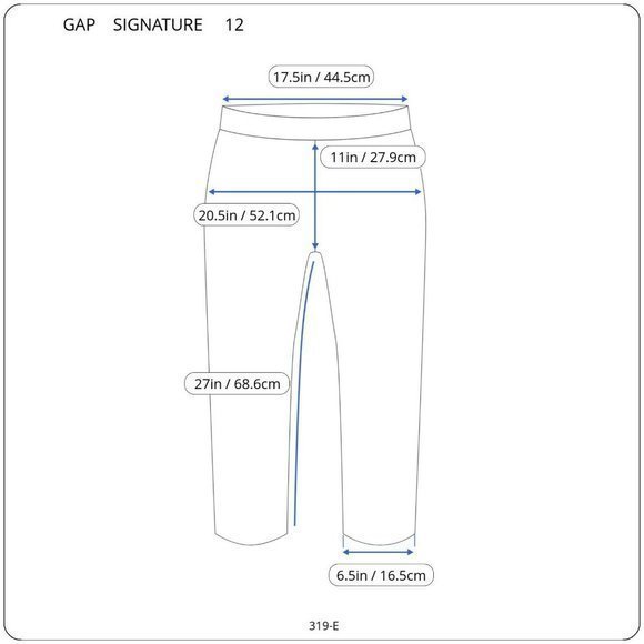Gap Signature Skinny Ankle Pants Blue White Striped Stretch‎ 12 x 27 - Picture 3 of 12